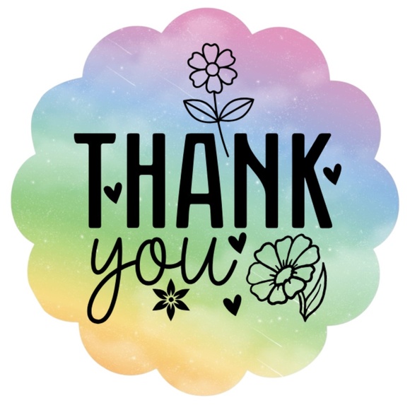 STICKERAFT Other - 2IN Thank you for your order sticker 2 in round  | Shipping Supplies | 100PCS